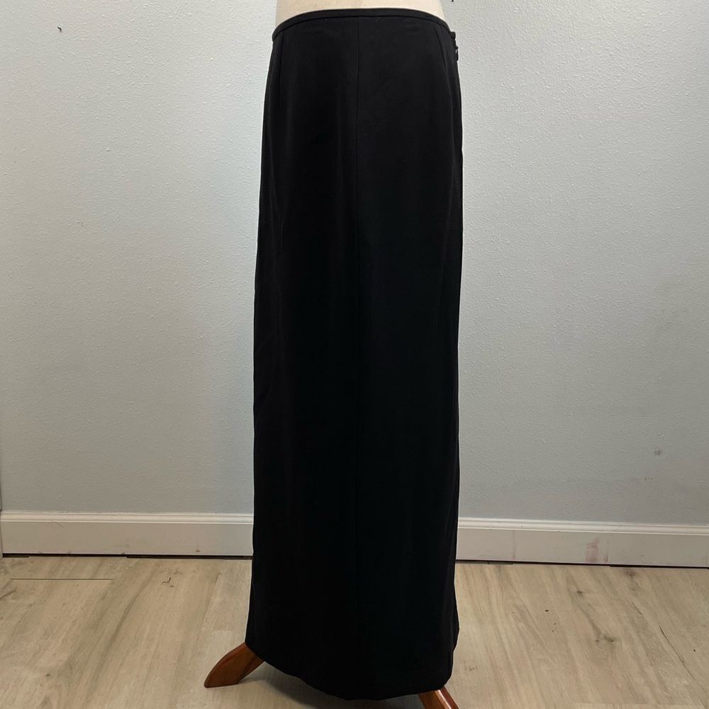 Sag Harbor Suit Black Maxi Skirt Size 10 EUC - Picture 2 of 5